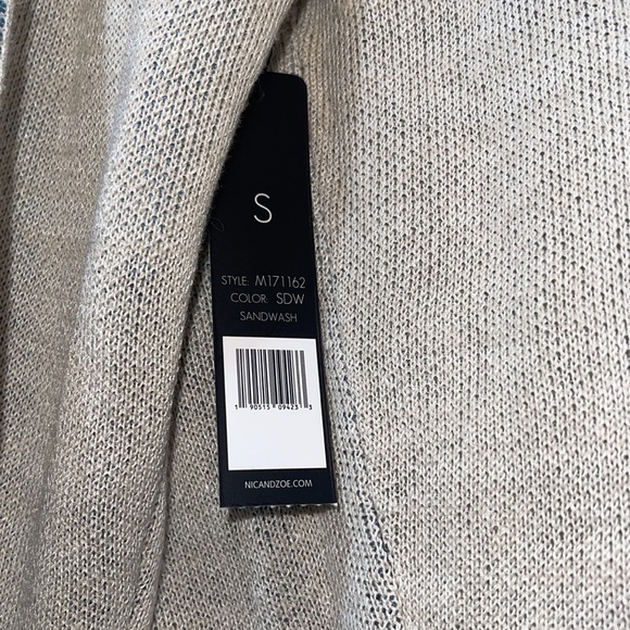 NWT Nic + Zoe open front cardigan sand wash size small - Picture 6 of 7